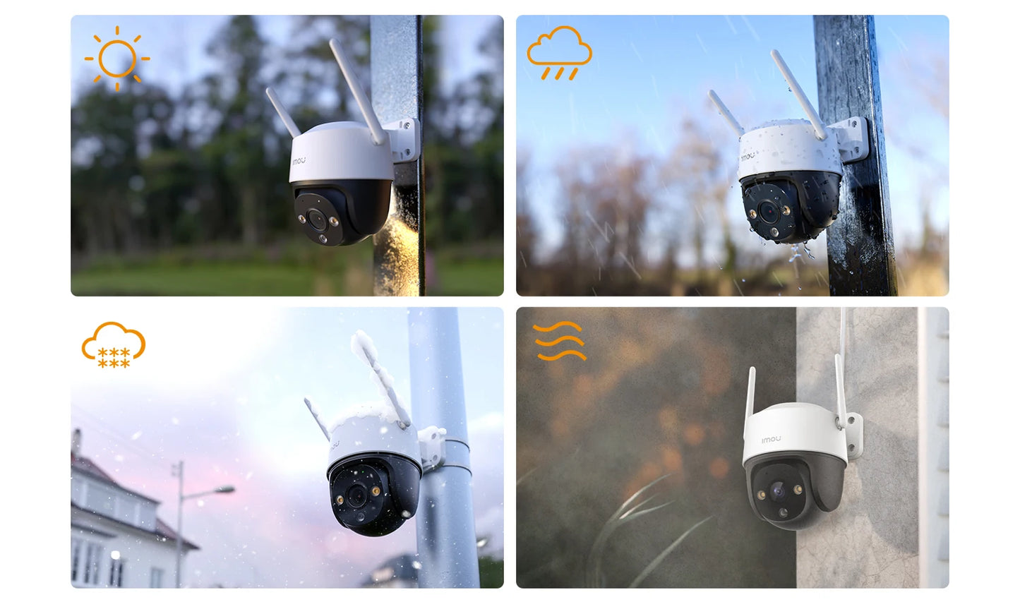 Cameră Supraveghere WiFi Exterior IMOU Cruiser SE+ 4MP, 8X Zoom Digital, Night Vision Color, IP66, Detecție Mișcare, Audio Bidirecțional