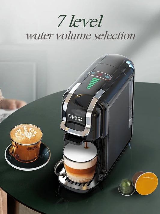 Espressor Smart HiBREW 5-in-1 | Compatibil cu Capsule & Cafea Măcinată, 20 Bar, Spumare Lapte, Hot & Cold