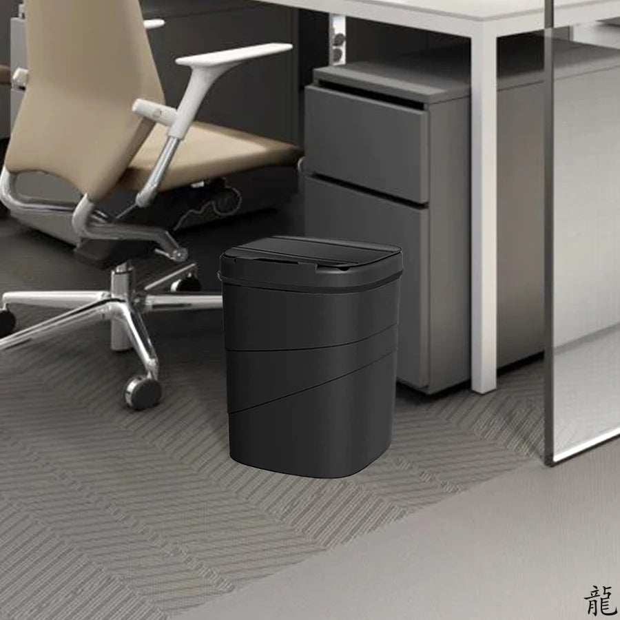 Coș de Gunoi Inteligent cu Senzor – Deschidere Automată în 0.2 secunde, 13L-17L, Touchless, Silențios, Ideal pentru Baie, Bucătărie și Birou