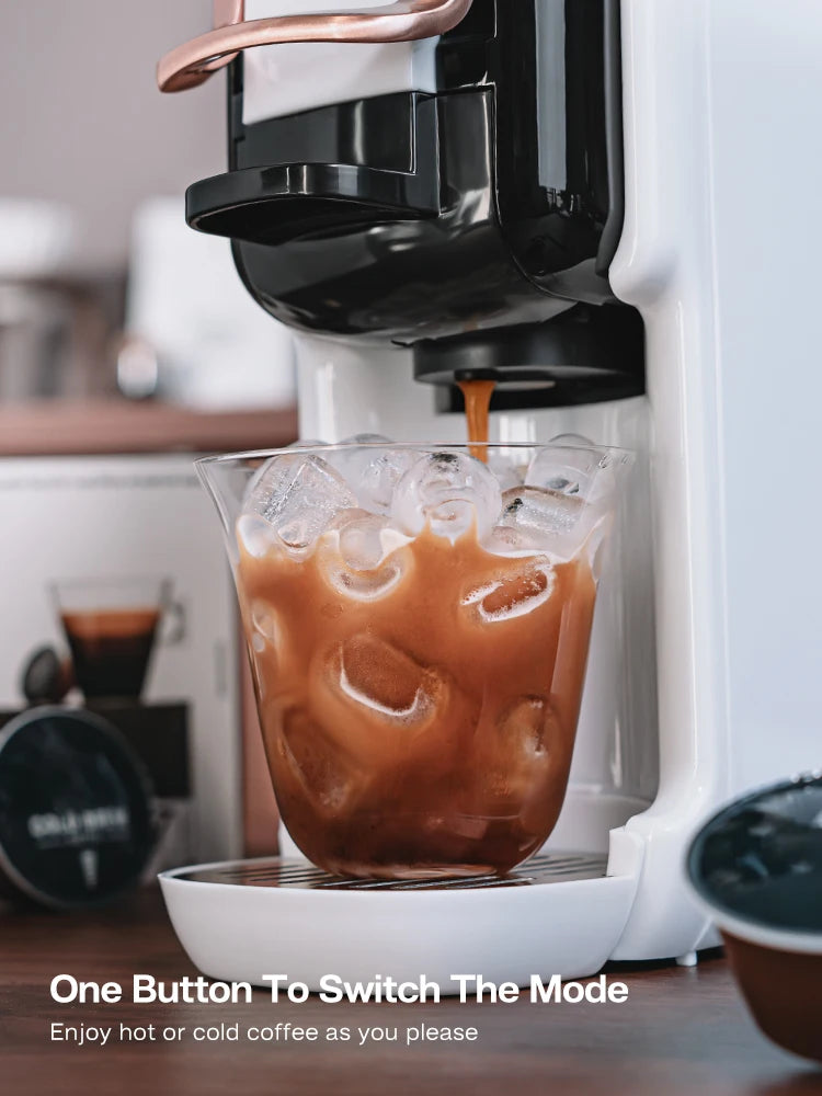 Espressor Smart HiBREW 5-in-1 | Compatibil cu Capsule & Cafea Măcinată, 20 Bar, Spumare Lapte, Hot & Cold