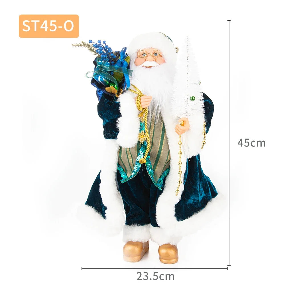 Figurină Moș Crăciun Deluxe 45CM – Decorațiune Premium, Handcrafted, Detalii Realiste, Ornament de Crăciun Elegant