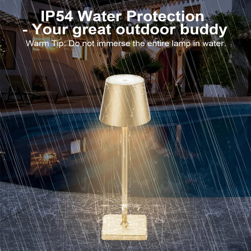 Lampă LED de Masă cu Senzor Touch, 3 Culori Reglabile, USB Rechargeable – Design Modern & Rezistentă la Apă