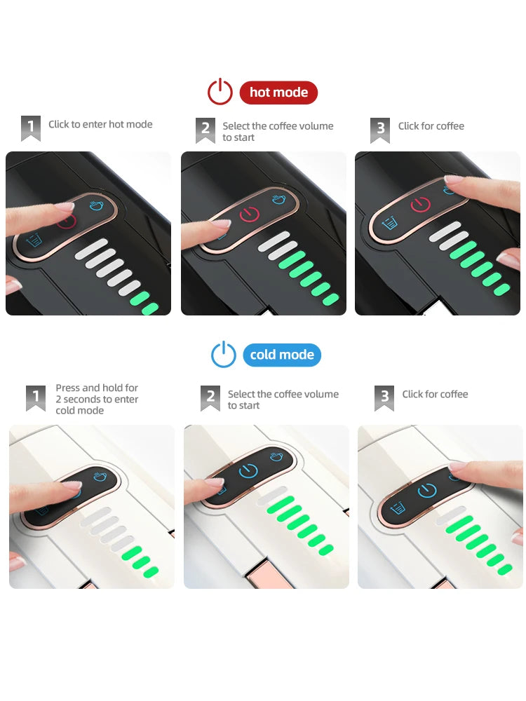 Espressor Smart HiBREW 5-in-1 | Compatibil cu Capsule & Cafea Măcinată, 20 Bar, Spumare Lapte, Hot & Cold