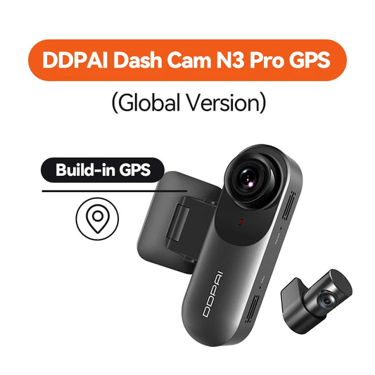 Cameră Auto DDPAI N3 Pro GPS Dual – Filmare 2.5K Ultra HD, Wi-Fi, Night Vision, Monitorizare Parcare 24/7