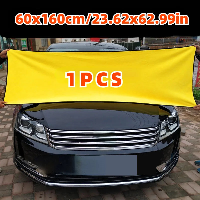 Prosop Auto din Microfibră XL 60×160 cm – Uscare Rapidă, Fără Urme sau Zgârieturi