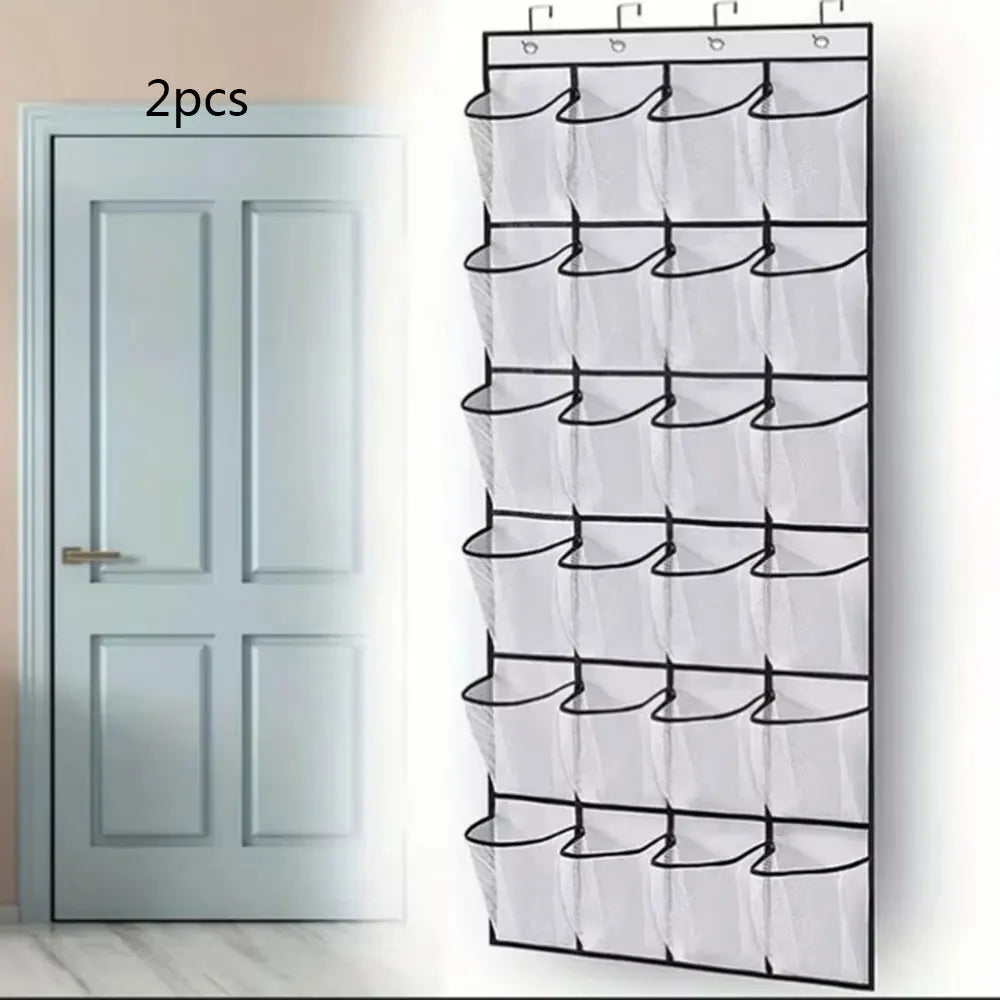 Organizator Încălțăminte cu 24 Compartimente – Agățat pe Ușă, Economisire Spațiu, Material Respirabil