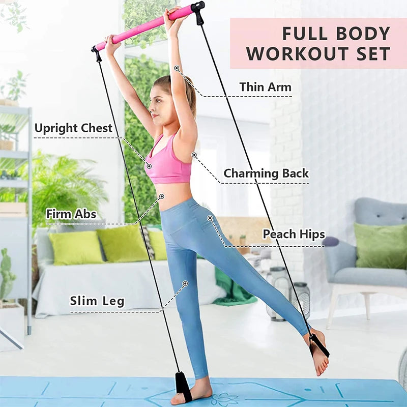 Bară Pilates Multifuncțională – Tonifiere 360° 🏋