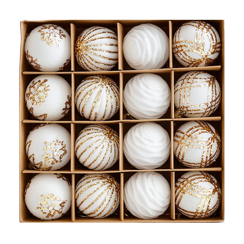 Set Globuri Premium de Crăciun cu Catifea & Accente Aurii – 6cm / 12 buc – Eleganță pentru Bradul Tău ✨