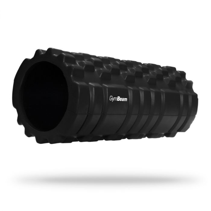 Rolă Fitness Roller Black cu suprafață 3D texturată