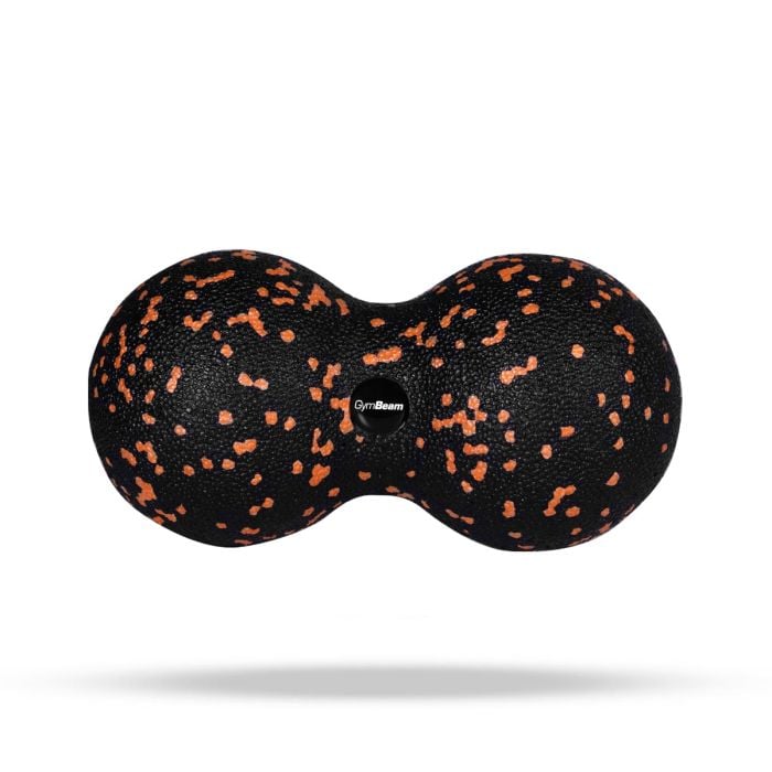 Foam DuoRoll compact pentru automasaj, negru cu detalii portocalii