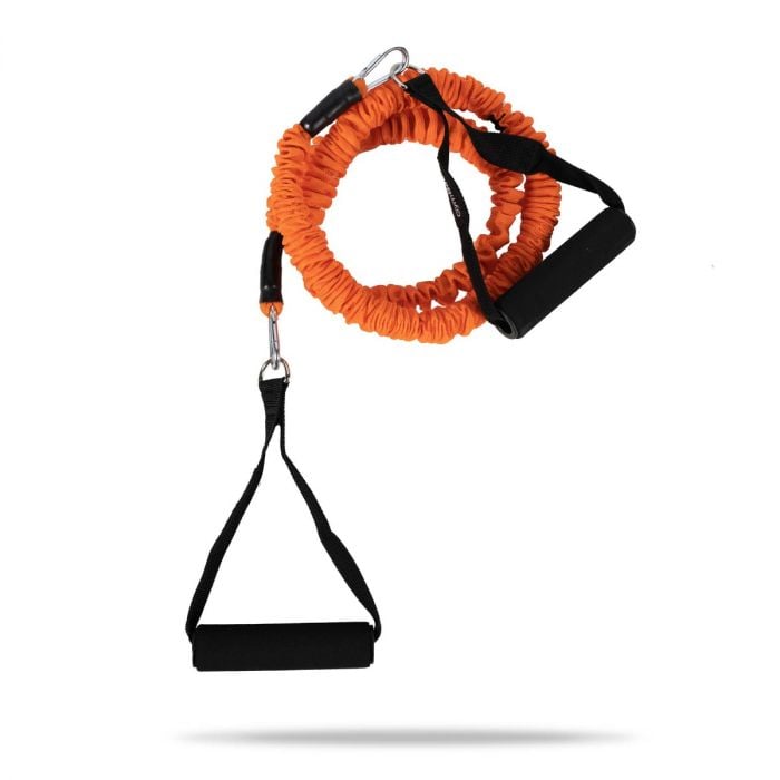 Bandă elastică GymBeam cu mânere disponibilă în rezistențe de la 5 la 30 kg