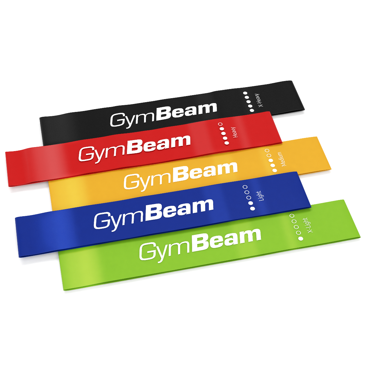Set Benzi Elastice Resistance 5 GymBeam pentru Antrenament și Tonifiere