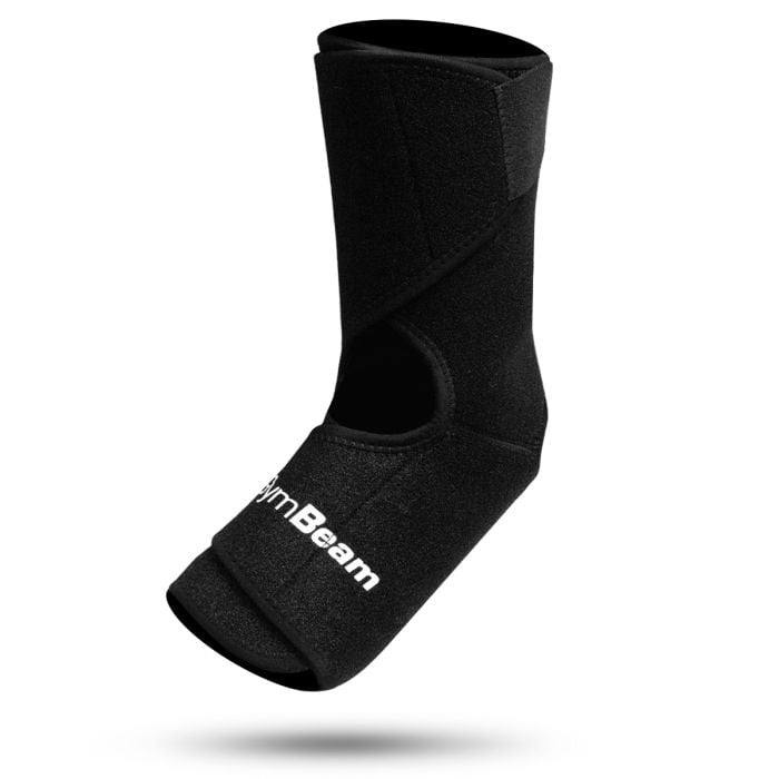 Bandaj Hot-Cold negru pentru gleznă cu pungi reutilizabile de gel