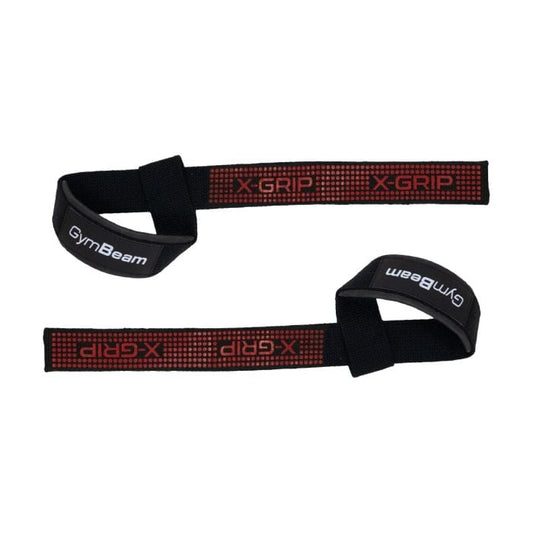 Pereche de curele X-Grip negre cu suprafață antiderapantă roșie