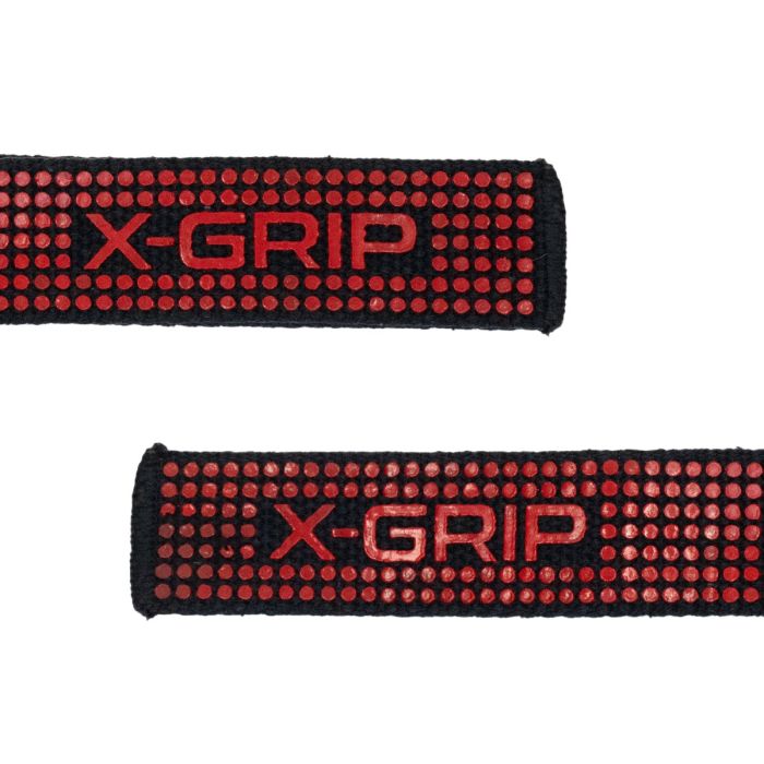 Pereche de curele X-Grip negre cu suprafață antiderapantă roșie